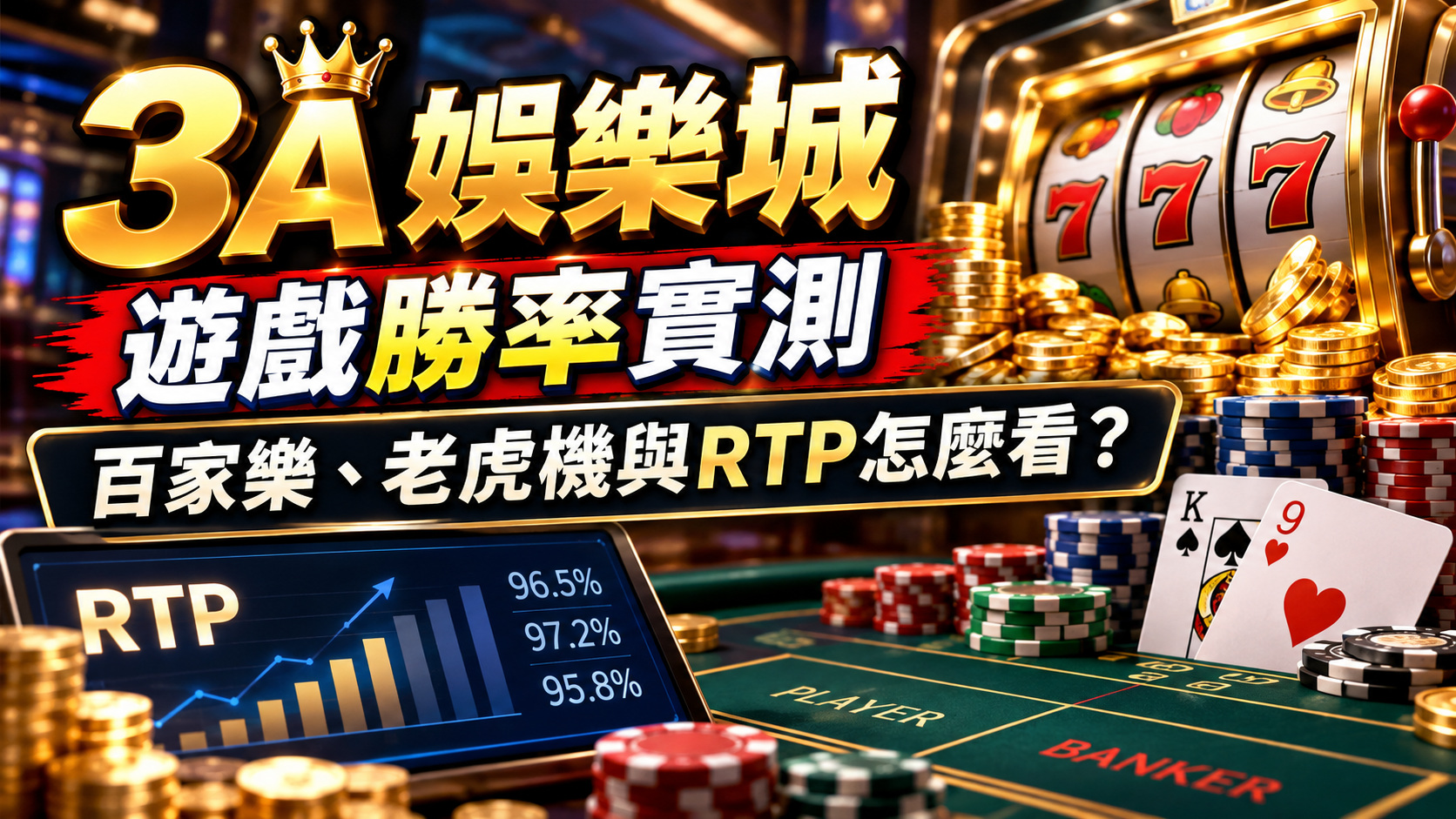 3A娛樂城遊戲勝率實測:百家樂、老虎機與RTP怎麼看?